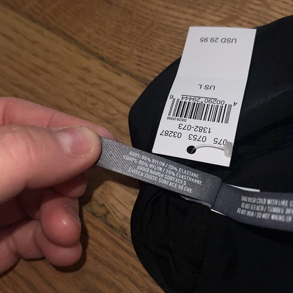 NWT Aerie Black Wrap Around Bikini Top Scoop Encolure Degagee Size L - Picture 8 of 8